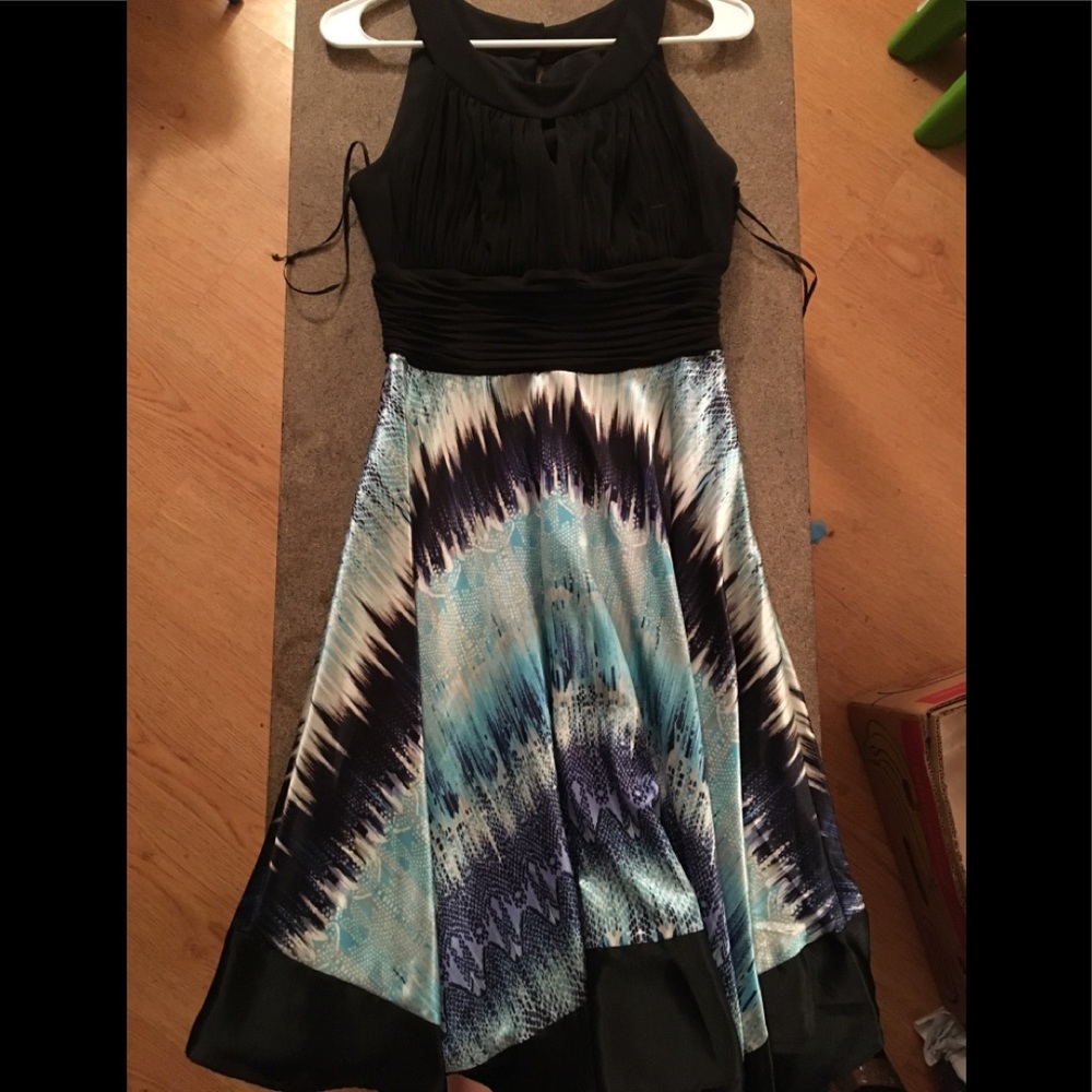 Tie dye silky flowy dress